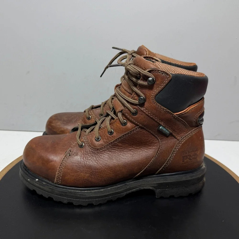 Timberland PRO Work Boots Women 7.5W Direct Attach Brown Leather Utility